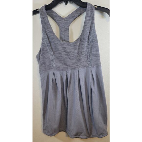 Lululemon Tank Top Womens Size 8 Gray Racerback Shelf Bra Tank Top Athletic Top - Picture 6 of 6